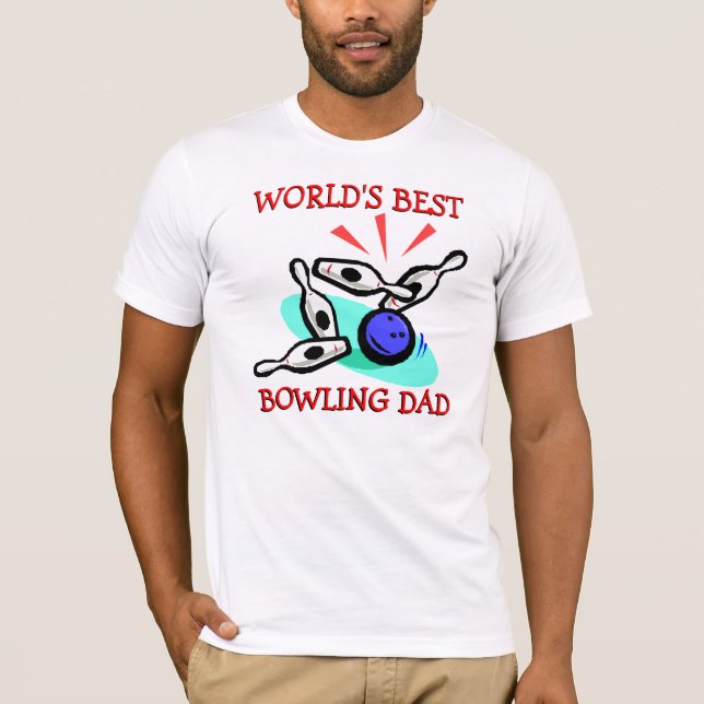 T-shirt Meilleur papa de bowling jamais (Devant)