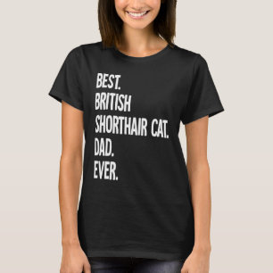 T-shirt Meilleur papa de chat British Shorthair