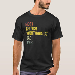 T-shirt Meilleur Papa de Chat British Shorthair pour Homme