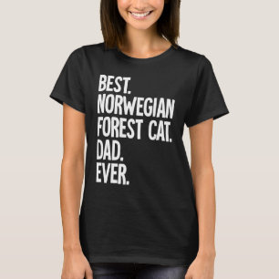 T-shirt Meilleur papa de chat des forêts norvégiennes qui