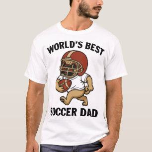 T-shirt Meilleur papa de foot du monde - Joueur de pug
