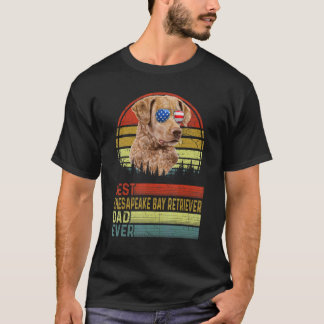 T-shirt Meilleur Papa de Retriever de la Baie de Chesapeak