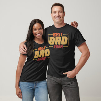 T-shirt Meilleur Papa de Tous les Temps Art Rétro Typograp