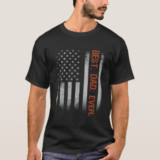 T-shirt Meilleur Papa de Tous les Temps Drapeau Américain 