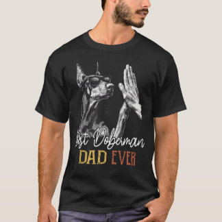 T-shirt Meilleur Papa Doberman Hommes Papa Amoureux des Ch