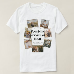 T-shirt Meilleur Papa du Monde 7 Collage de Photos