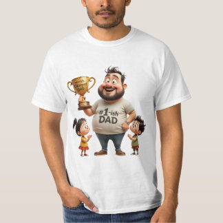T-shirt Meilleur Papa du Monde – Drôle de Dessin Animé pou