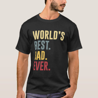 T-shirt Meilleur Papa Du Monde Fête Des Pères