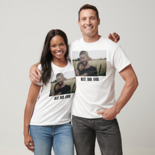 T-shirt Meilleur Papa du Monde – Photo Moderne pour la Fêt
