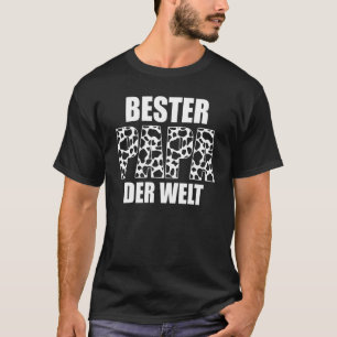 T-shirt Meilleur Papa Du Monde Vaches Animaux De Ferme