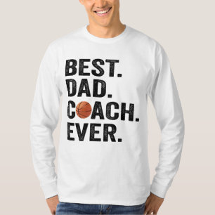 T-shirt Meilleur Papa Entraîneur Toujours Basketball Père 