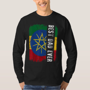 T-shirt Meilleur papa éthiopien Jamais Ethiopie Drapeau Pa