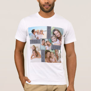 T-shirt Meilleur papa Ever 5 photo Collage photo de famill