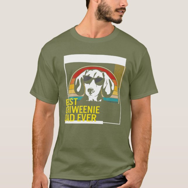 T-shirt Meilleur Papa Ever Father's Day Dog Papa Men G (Devant)