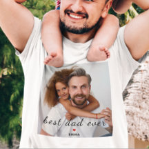 Meilleur Papa Ever Mignon Cœur Rouge Photo & Texte