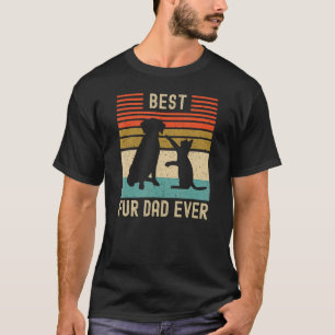 T-shirt Meilleur papa furieux jaune chocolat Lab Dog et ch