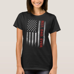 T-shirt Meilleur papa jamais avec le drapeau américain pou