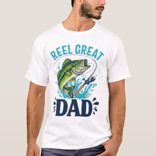 T-shirt Meilleur Papa Jamais Bobine Super Papa Pêche