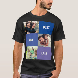 T-shirt Meilleur papa jamais | Fête des pères 3 Collage ph