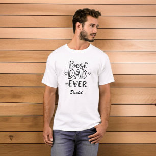 T-shirt Meilleur papa jamais Fête des pères Doodle Scrip