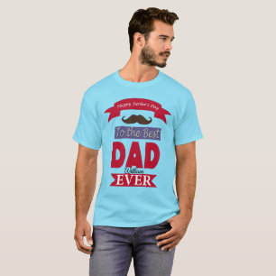T-shirt Meilleur Papa Jamais Fête des pères Mustache Custo
