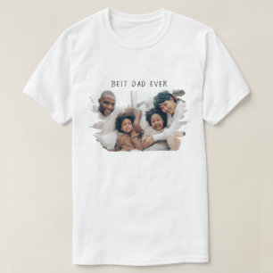 T-shirt Meilleur Papa Jamais Fête des pères Photo Famill