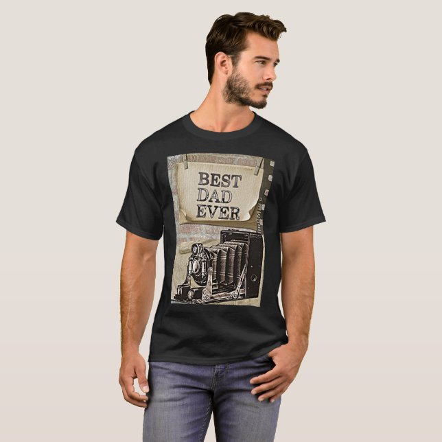 T-shirt Meilleur papa jamais Fête des pères Photographe An (Devant entier)