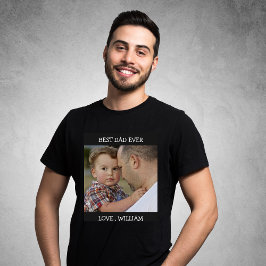 T-shirt Meilleur papa jamais Fête des pères texte photo pe