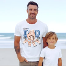 Meilleur Papa Jamais Fist Bump Chemise - 4 Noms d'