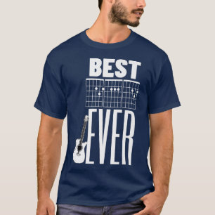 T-shirt Meilleur Papa Jamais Guitariste Accords NotesGuita