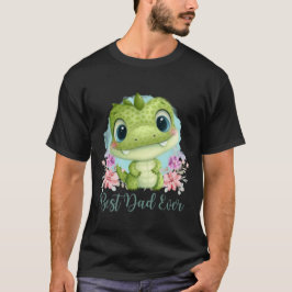 T-shirt Meilleur Papa Jamais migre Dinosaure Vert Thème