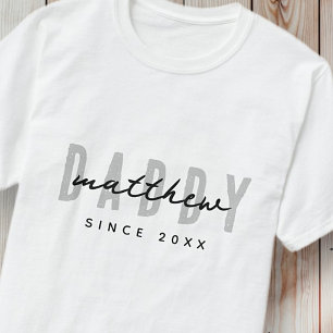 T-shirt Meilleur Papa Jamais Moderne Élégante Fête des pèr