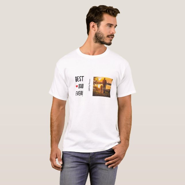 T-shirt Meilleur papa jamais nom personnalisable (Devant entier)