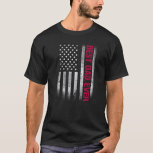 T-shirt Meilleur Papa Jamais Nous Drapeau Américain Pour L