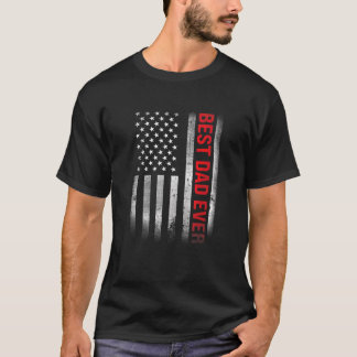 T-shirt Meilleur papa jamais nous Drapeau Fête des pères V