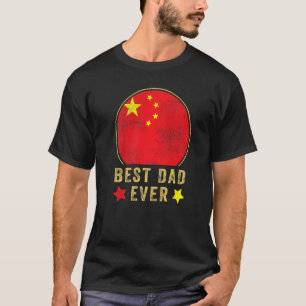 T-shirt Meilleur papa jamais père chinois Pays Chine Fl