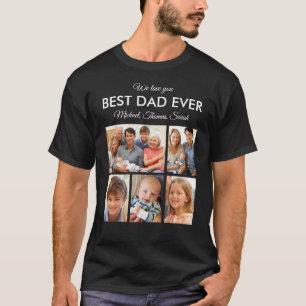 T-shirt Meilleur papa Jamais Père Famille Photo Collage