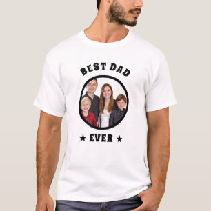 T-shirt Meilleur Papa Jamais Personnalisé Photo Famille Pe