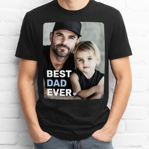 T-shirt Meilleur papa jamais photo coeur fête des pères
