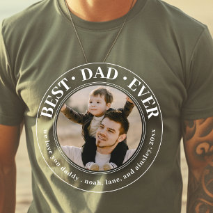 T-shirt Meilleur papa jamais Photo personnalisée Fête des