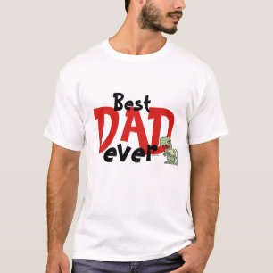 T-shirt Meilleur papa Jamais Rouge Texte Noir Bébé Garçon 