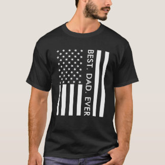 T-shirt Meilleur papa jamais Typographie USA Fête des père