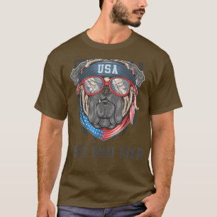 T-shirt Meilleur papa jamais US Américain Drapeau Awesome