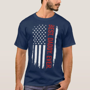 T-shirt Meilleur papa jamais us drapeau américain vintage
