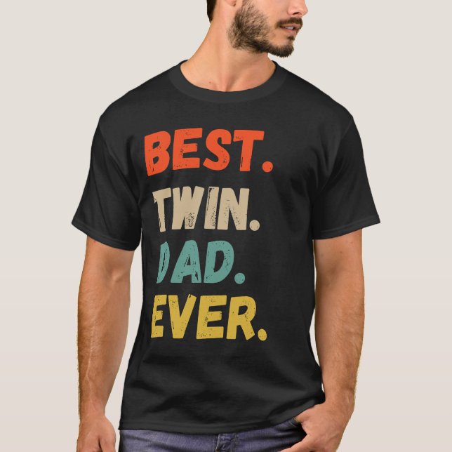 T-shirt Meilleur papa jumeau jamais drôle Fête des pères d (Devant)