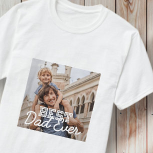 T-shirt Meilleur Papa Moderne Cool Photo Personnalisé
