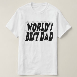 T-shirt Meilleur papa noir 3d texte