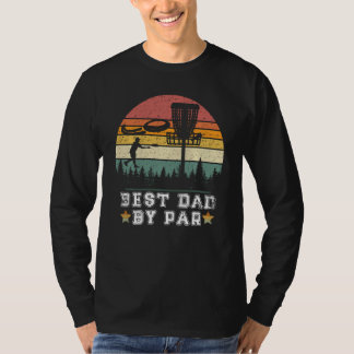 T-shirt Meilleur Papa Par Disque Vintage Golf Rétro Frisbe