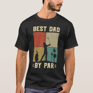 T-shirt Meilleur Papa Par Far Men Golf Rétro Décor Décor D