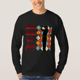 T-shirt Meilleur Papa Par Fête des pères Golfer Daddy Vint